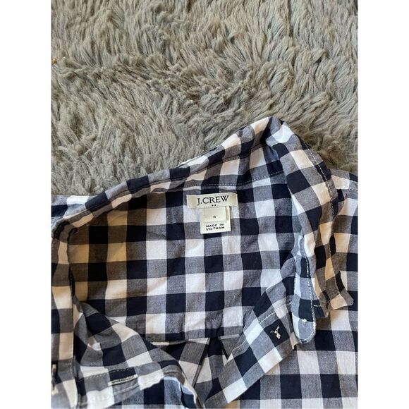 J‎ crew gingham print 100% cotton button up blouse size small - Picture 6 of 6